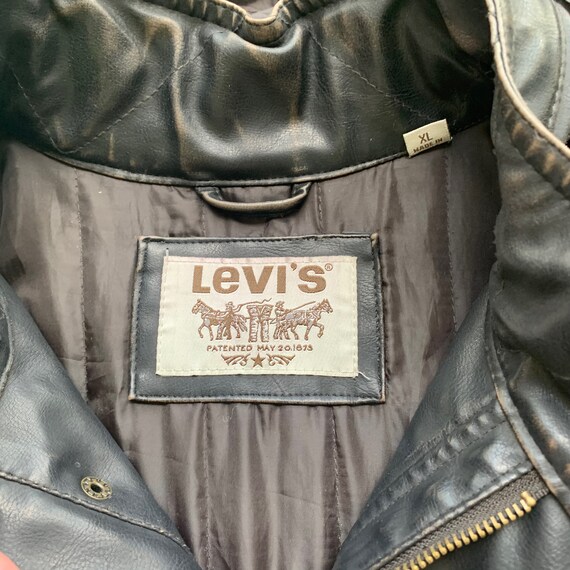 Levi’s leather vintage jacket with zippered hood - image 3