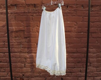 Christian Dior 70’s white satin cream lace skirt