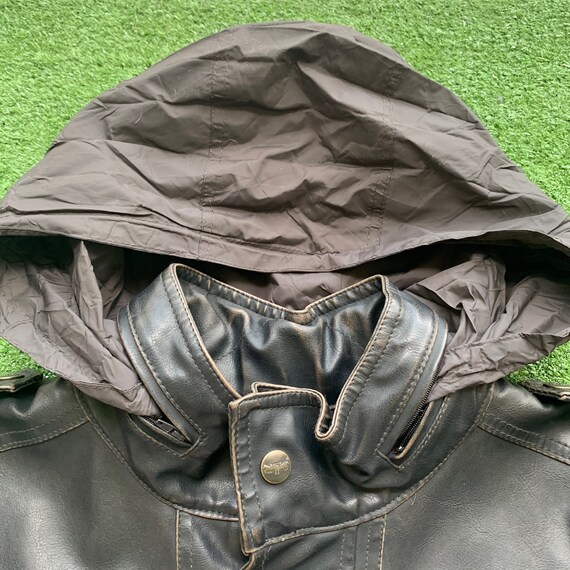 Levi’s leather vintage jacket with zippered hood - image 10