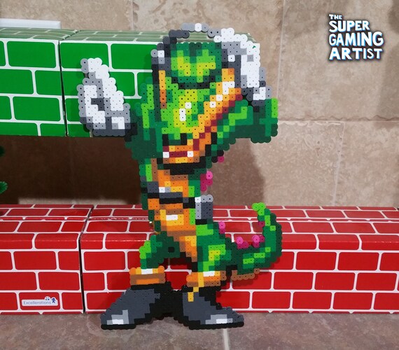 Vector the Crocodile Perler Sonic Perler Knuckles Chaotix 