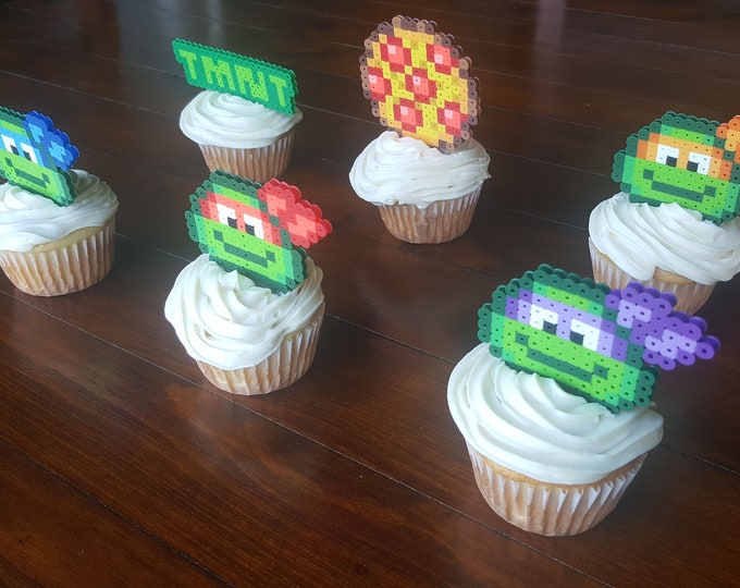TMNT Cupcake Toppers Reusable Custom Made Teenage Mutant Etsy