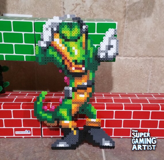 Vector the Crocodile Perler Sonic Perler Knuckles Chaotix 