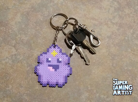 Lumpy Space Princess Perler Bead Keychain: Adventure Time Gift