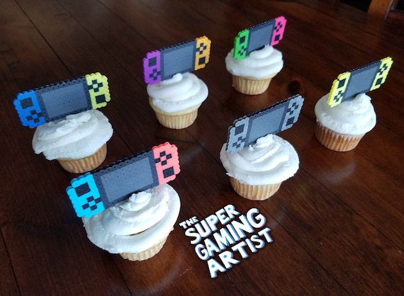 Nintendo Switch Cupcake Toppers Video Game Cupcake Toppers Perler
