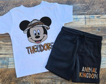 Animal kingdom shirt, kids safari shirt shorts, lion king, hakuna matata, Magic Kingdom, animal print, family shirts