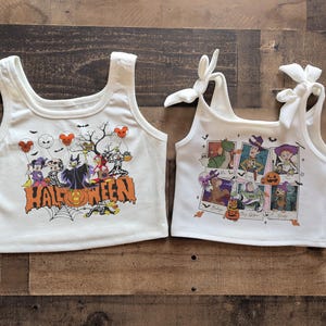 Halloween Friends Crop Tank, Girls Not So Scary Top, Toddler Boo to You Crop, Disney Pumpkin Vampire Girls, Girls Tank Top