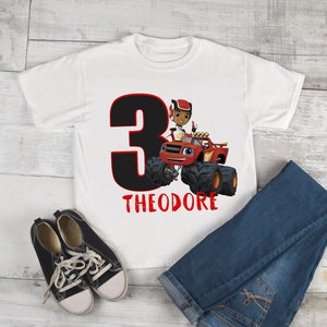 blaze shirt, blaze birthday shirt, blaze boy shirt, blaze 3rd birthday shirt, blaze birthday, blaze and the monster machines shirt, girls