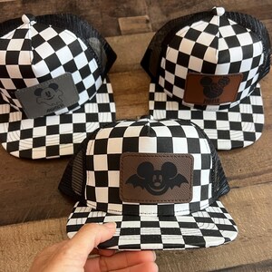 Halloween Disney Hat, Toddler Spider Mickey, Not So Scary Cap, Checkered Haunted Ghost, Boo hat, Spooky disney hats, Baby halloween hat image 5