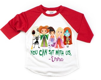 Unique Halloween Raglan kids shirt, kids boo shirt, spooky kids shirt, spooky shirt, mickey ears halloween shirt