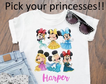 minnie princess shirt, minnie mouse princess shirt, disney world unique tshirt, youth princess shirt, princesses tee, custom