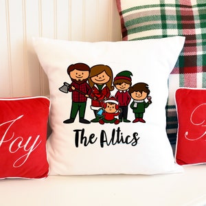 Personalized Christmas pillow case, grandparents gift pillow, xmas pillow, christmas family gift, christmas decor, holiday sham