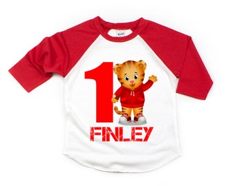 Daniel the Tiger Birthday T-Shirt or Bodysuit Daniel the Tiger 1st Birthday 2nd birthday personalized boy clothes birthday t shirt