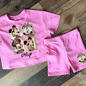 Safari Minnie Biker Short and Crop Top girls youth