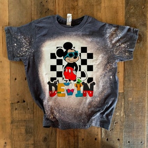 Boys Retro Mickey Custom, Personalized Mickey shirt, Cool mickey mouse, boys toddler mickey shirt, mickey sunglasses