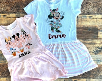Disney paasjurk, minnie paasshirt, paasjurk meisjes, minnie mouse pasen, disney babyjurk