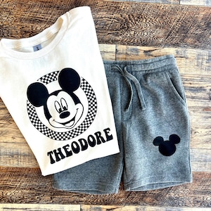 Boys Mickey Mouse Outfit, Disney outfit for boys, mickey pants and shirt kids, Toddler disney outfit,