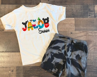 Custom Mickey Mouse-naamshirt: Disneyworld-peutersweater