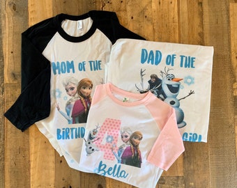 Koszulka urodzinowa dla dziewczynki z motywem Krainy Lodu, koszulka dla chłopca z motywem Krainy Lodu, koszulka z filmu Kraina Lodu, drugie urodziny Krainy Lodu, koszulka dla dziewczynki z motywem Krainy Lodu, koszulka Elsy, koszulka Anny