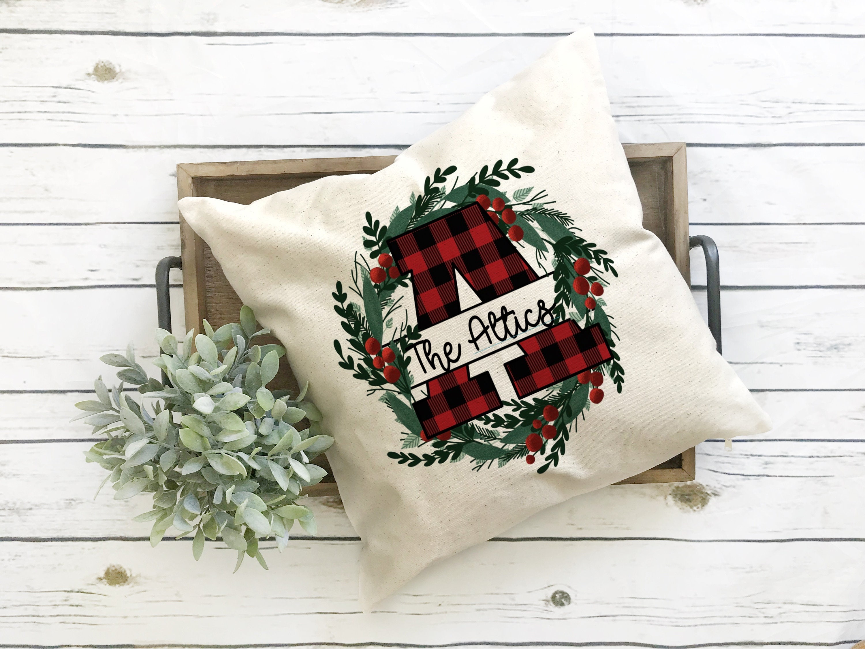 Personalized Christmas pillow case grandparents gift pillow Etsy