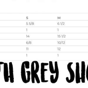 May include: Size chart for youth grey shorts with measurements in inches. The chart shows inseam, length tolerance, outseam, sizes (US), waist, and width tolerance.