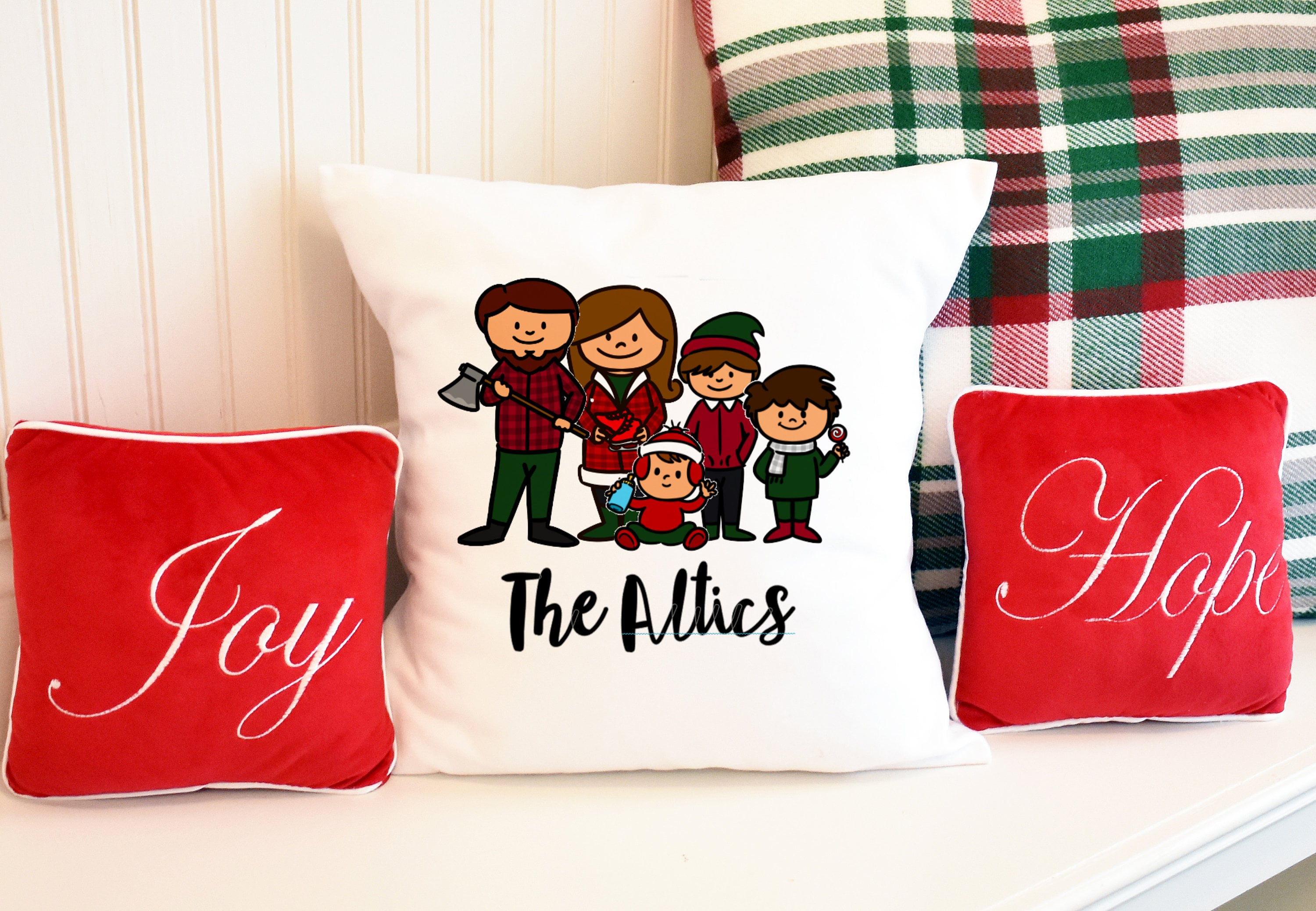 Personalized Christmas pillow case grandparents gift pillow Etsy
