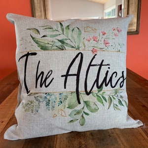 personalized last name pillow, personalized pillow, custom marriage pillow, two sided pillow, personalized pillow sham, throw pillow