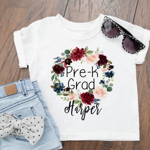 prek graduate girls shirt, prek grad tshirt and raglan for girls