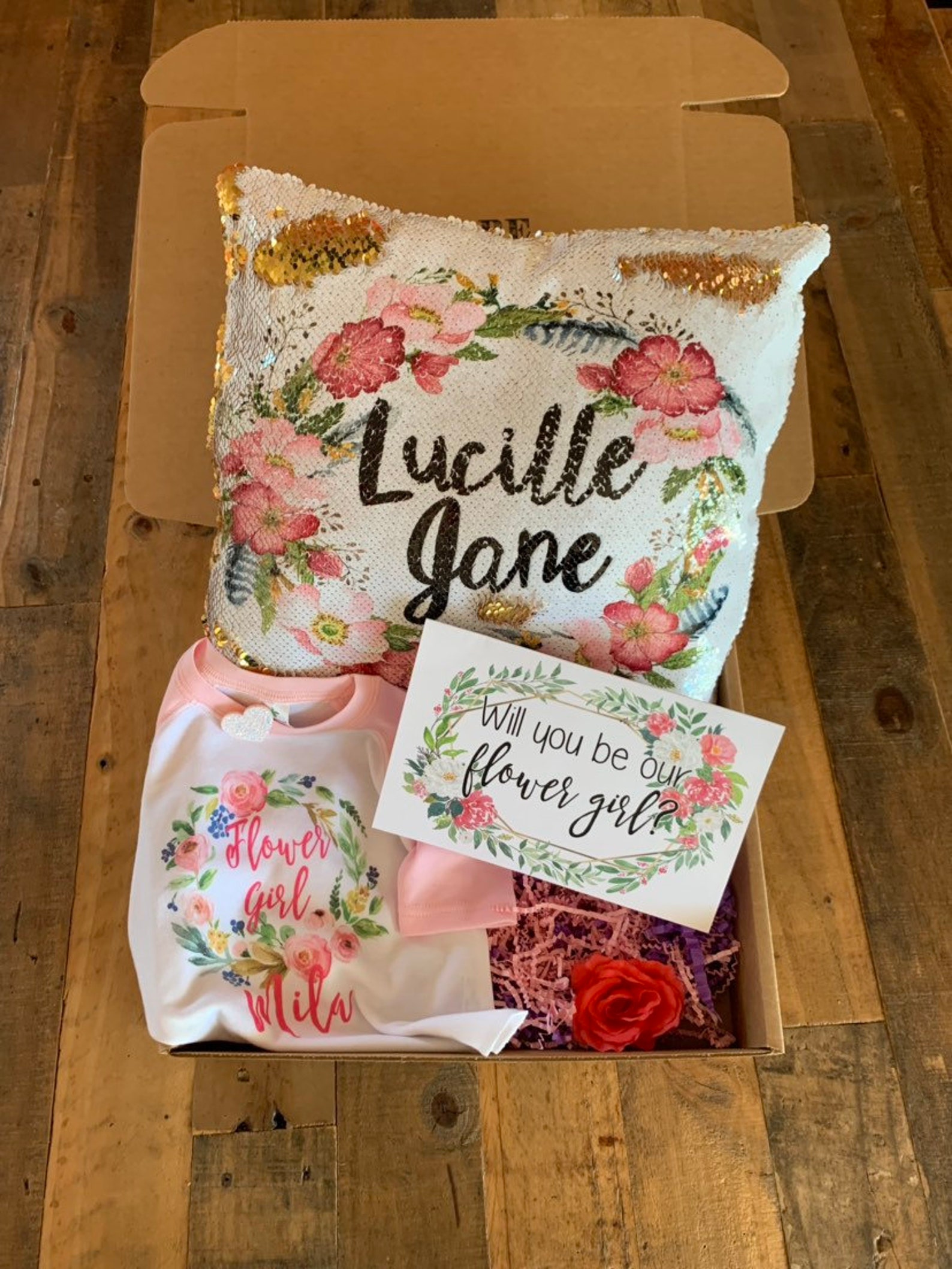 Flower Girl Gift Set Flower Girl Proposal Gifts Will You Be Etsy