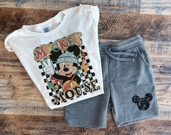 Modern Mickey Mouse Kids T-Shirt: Magic Kingdom Splatter