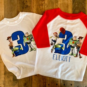 toy story birthday shirt, buzzlight year birthday, woody buzz shirt, toddler toy story party, 2nd birthday buzz lightyear, 3rd toy story
