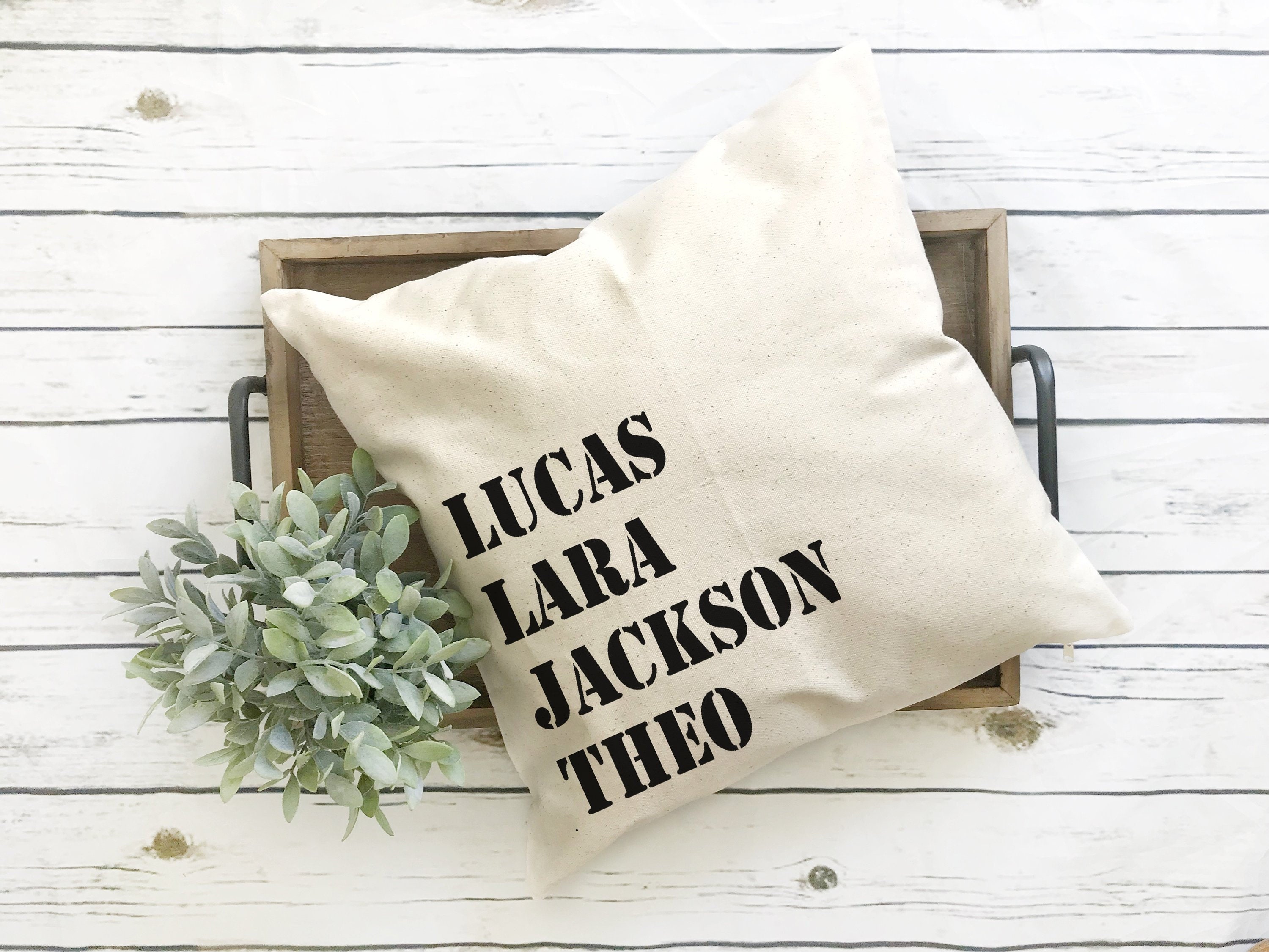 Family Name Throw Pillow Personalized Name Pillow Etsy