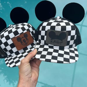 Halloween Disney Hat, Toddler Spider Mickey, Not So Scary Cap, Checkered Haunted Ghost, Boo hat, Spooky disney hats, Baby halloween hat image 2