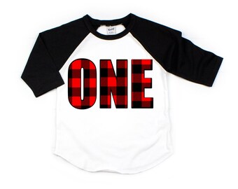 one buffalo plaid birthday shirt, 1st birthday plaid shirt, blue black plaid toddler shirt, two buffalo plaid shirt, lumberjack