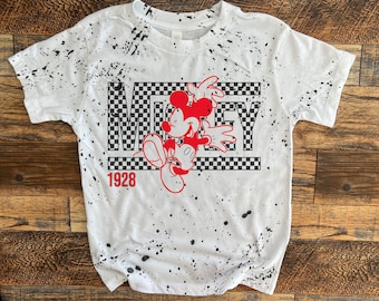 Checkered Boys Mickey tshirt, Disney outfit for boys, mickey pants and shirt kids, Toddler disney outfit, Retro Mickey