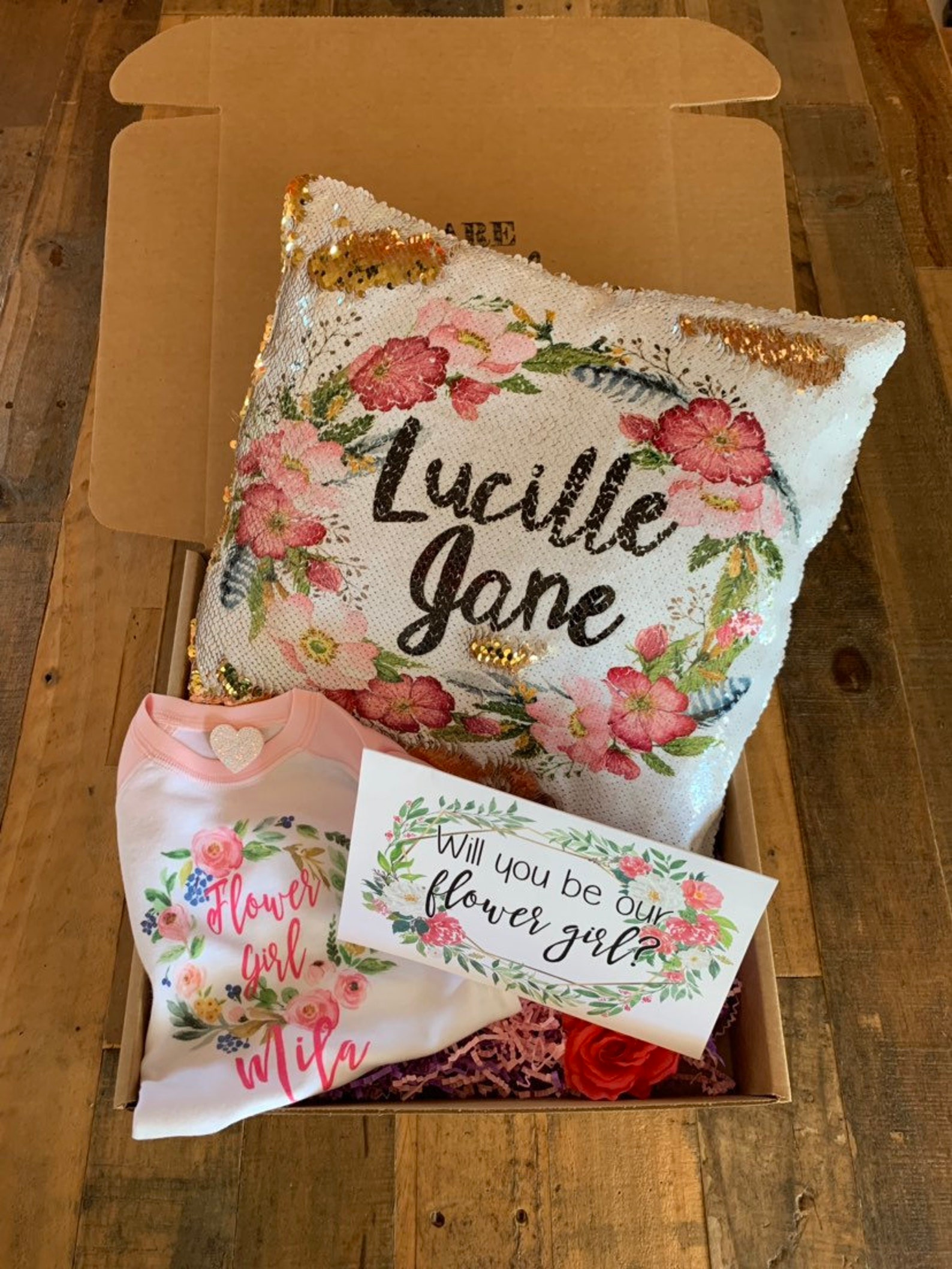 Flower Girl Gift Set Flower Girl Proposal Gifts Will You Be Etsy