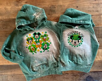 toddler disney st patrick sweatshirt, kids disney saint patrick sweater, boys mickey st pattys day sweatshirt, infant mickey long sleeve