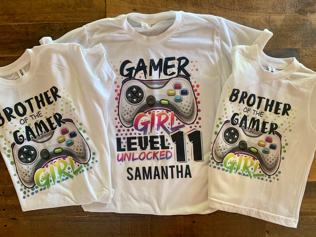 Camisetas Personalizadas Camisas De Gamers Cumpleaños De Chicas