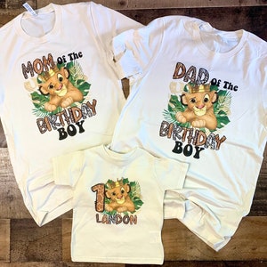 Lion King Boys Birthday Tshirt, Simba Birthday ANY AGE, Lion party, Birthday Set Family Lion King Movie, Pumba tshirt, Custom AK Party, Mom