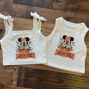 Halloween Minnie Crop Tank Designs, Girls Minnie Not So Scary, Youth Boo to You tee, Disney Pumpkin, Girls Tank Top, Disney World