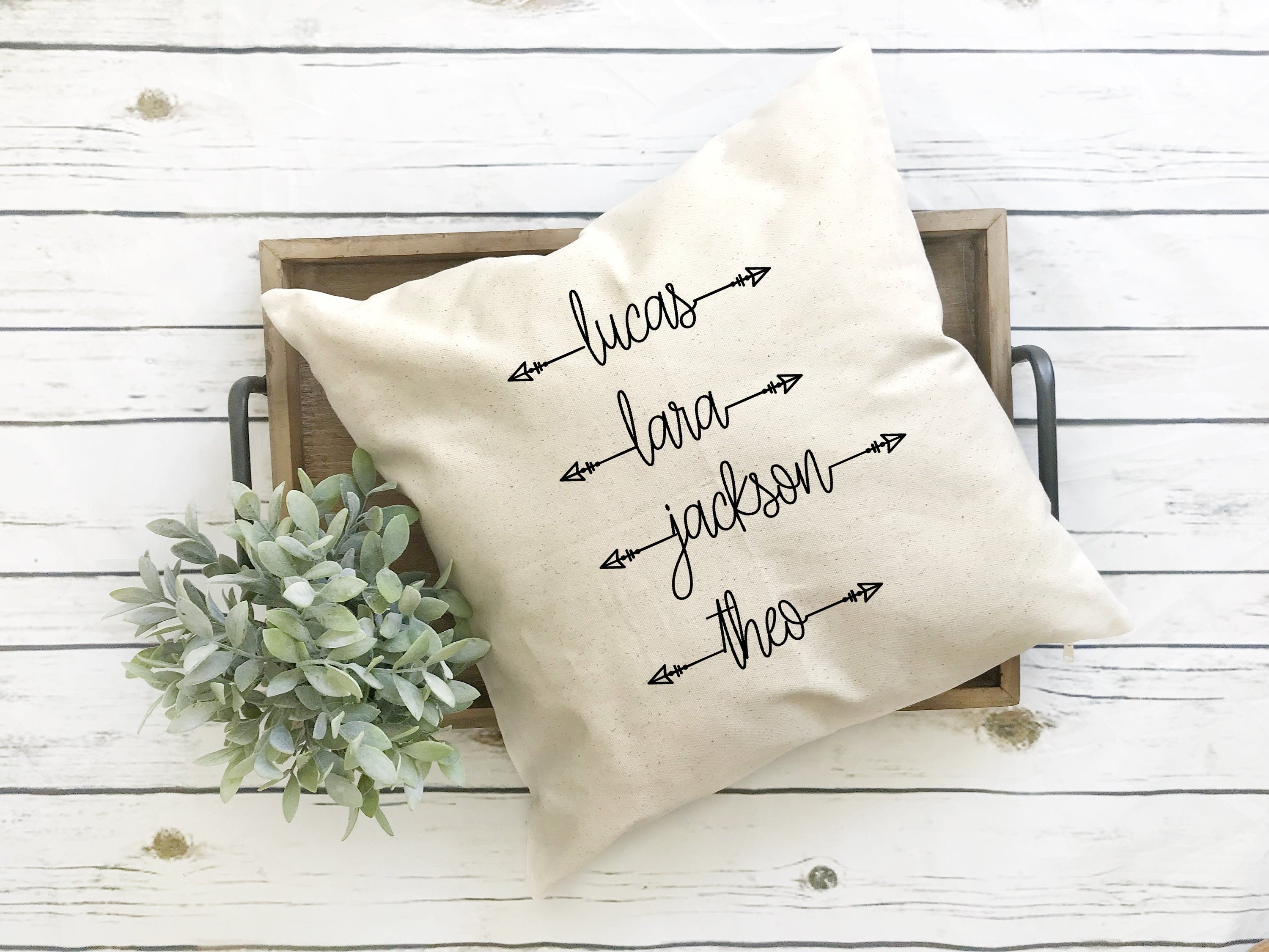 Family Name Throw Pillow Personalized Name Pillow Etsy