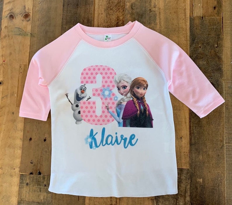 Girls Frozen Birthday Shirt Boys Frozen Shirt Frozen Movie Etsy