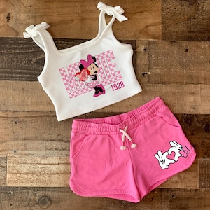 Minnie Mouse Valentine&#39;s Day Crop Tank & Shorts Set