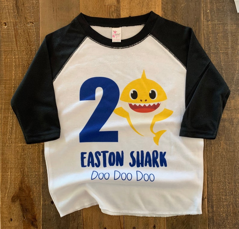 First birthday shark raglan first birthday shark birthday | Etsy