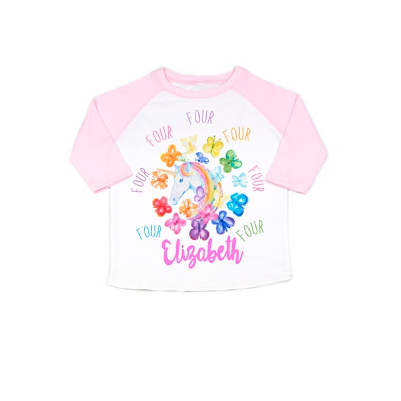 4th birthday unicorn shirt