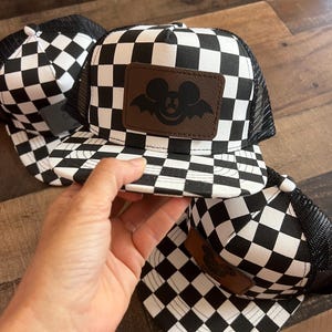 Halloween Disney Hat, Toddler Spider Mickey, Not So Scary Cap, Checkered Haunted Ghost, Boo hat, Spooky disney hats, Baby halloween hat image 6