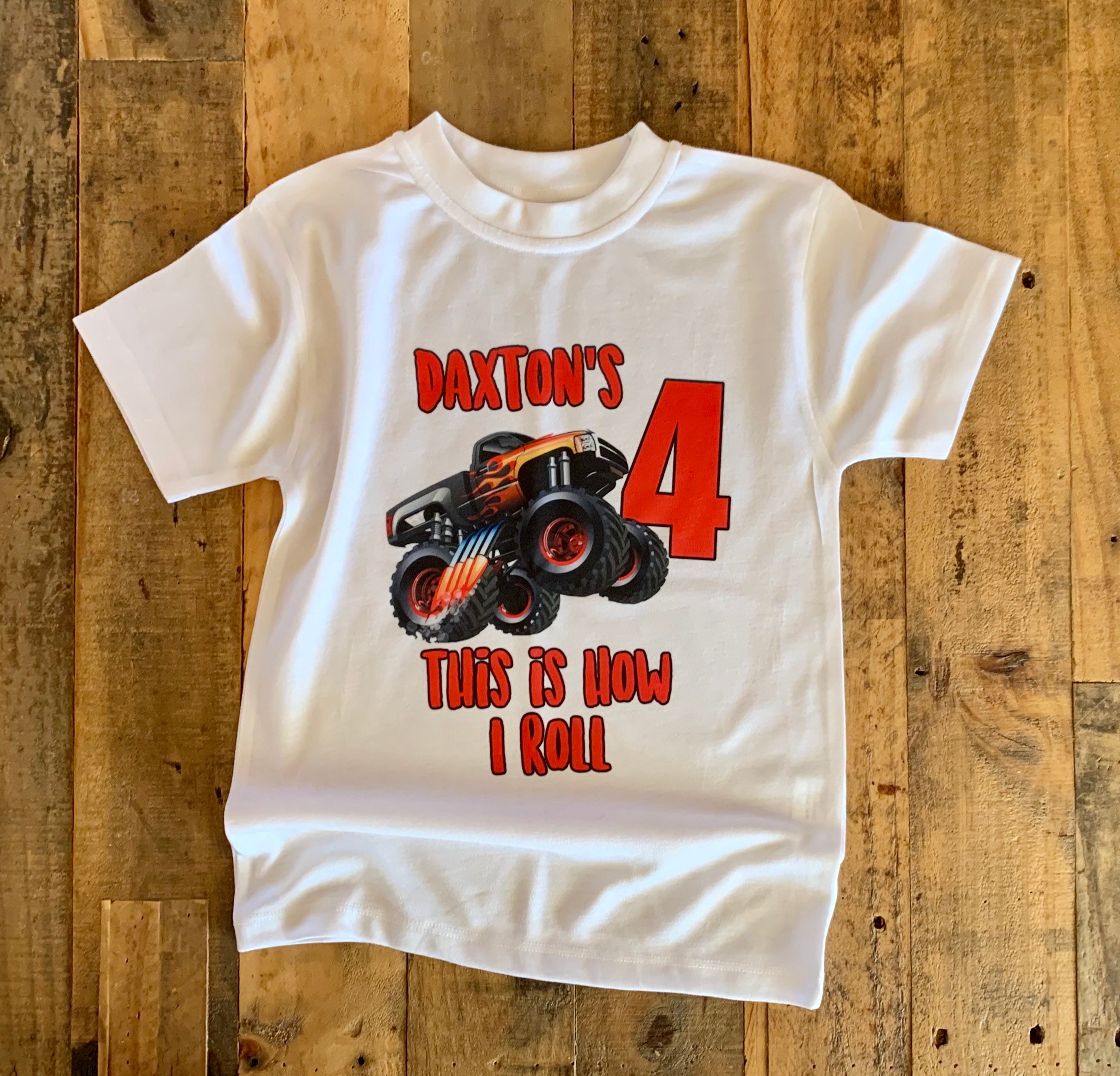 Monster Truck Birthday Shirt Toddler 