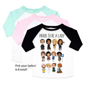 Chemise fière pour filles, chemise pour femmes fortes, chemise pour femmes président, chemise pour tout-petits pour femmes, chemise pour filles fortes leaders