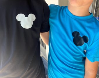 Athletic Dri Mickey Kids Shirt, Athletic Disney Boys Tee, Dad Performance Mouse Shirt, Summer Mickey Mens Shirt, Quick Dry Matching