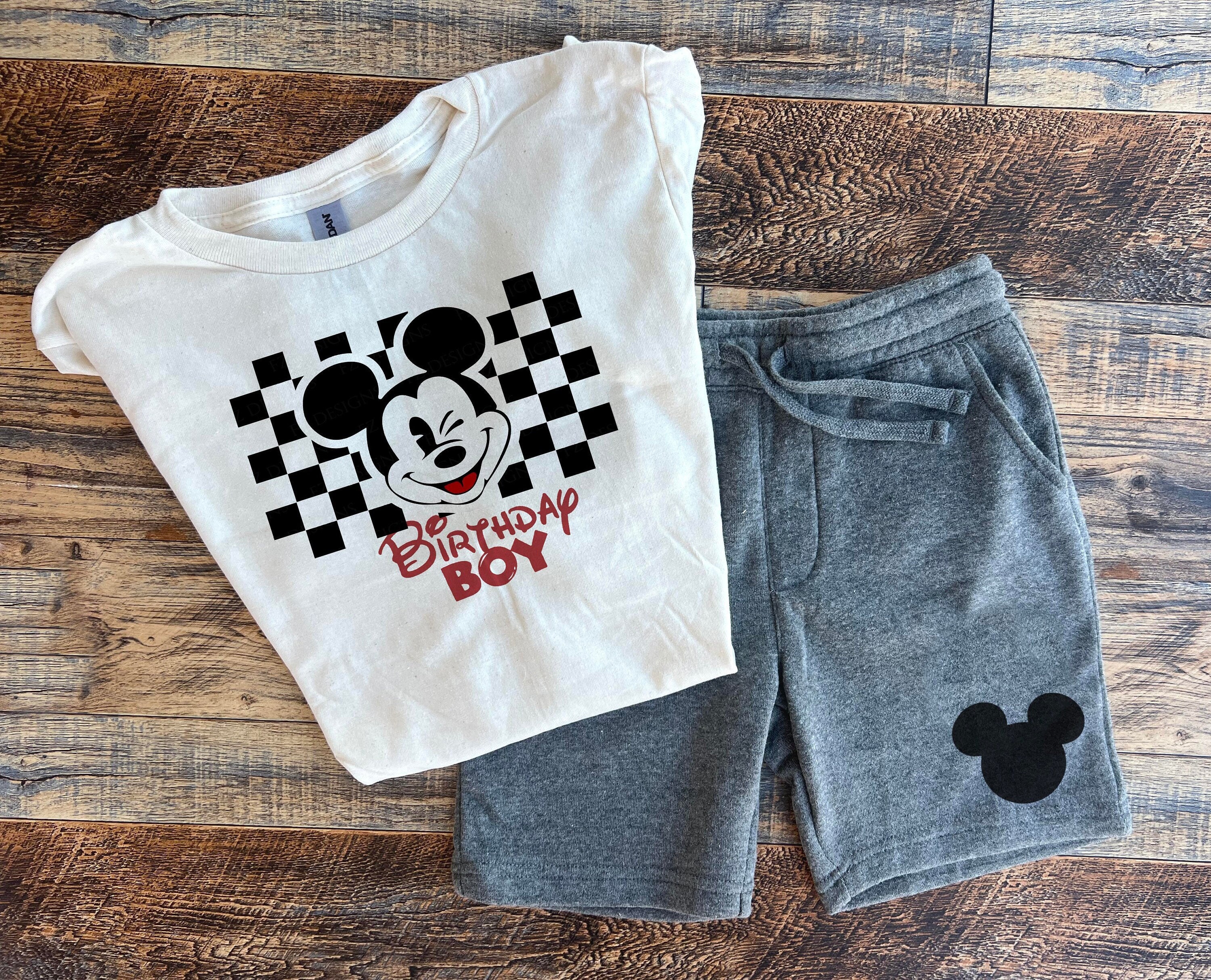 Disney - smikitty272 Boys Mickey Outfit, Toddler Disney Shorts Shirt, Mickey Outline