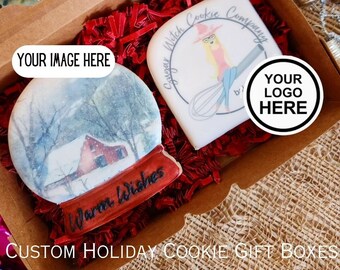 Custom Holiday Sugar Cookie Gift Boxes for Your Events, Clients, Corporate Holiday Gift Box